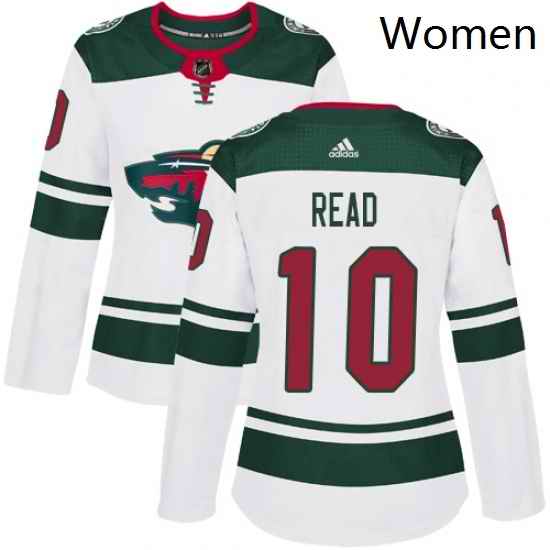 Womens Adidas Minnesota Wild 10 Matt Read Authentic White Away NHL Jersey